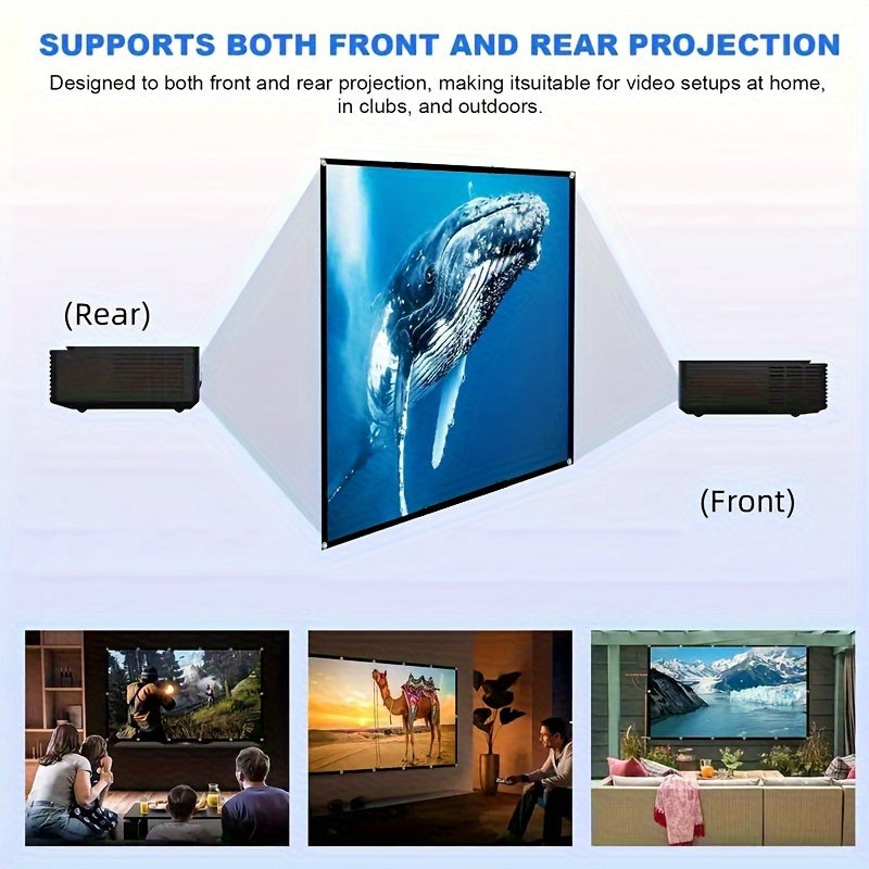60 inch 4k portable projection screen foldable high