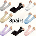 8 pairs cool arm covers men women summer travel arm sleeves