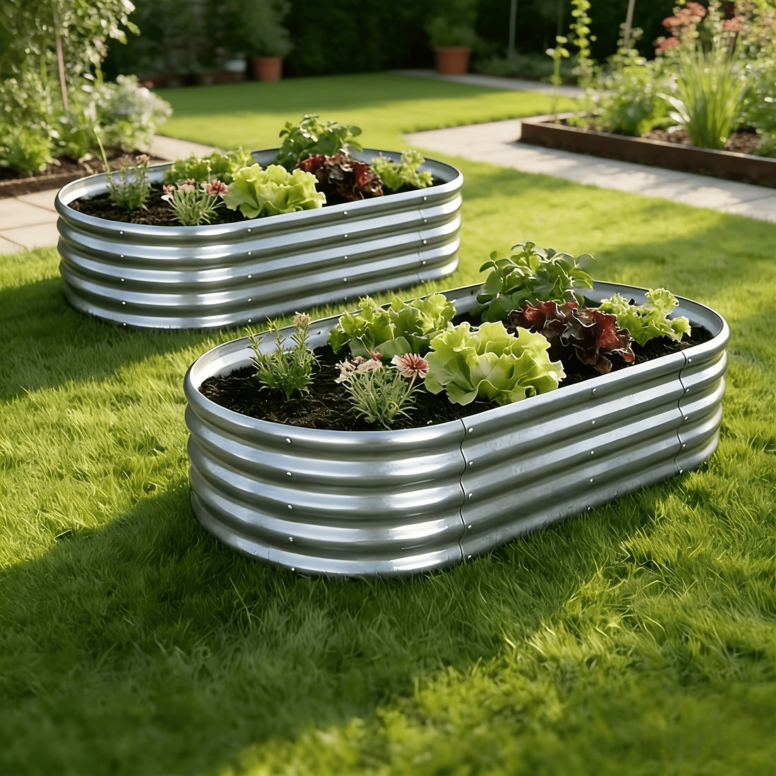 two sets raised garden beds a galvanized coating perfect