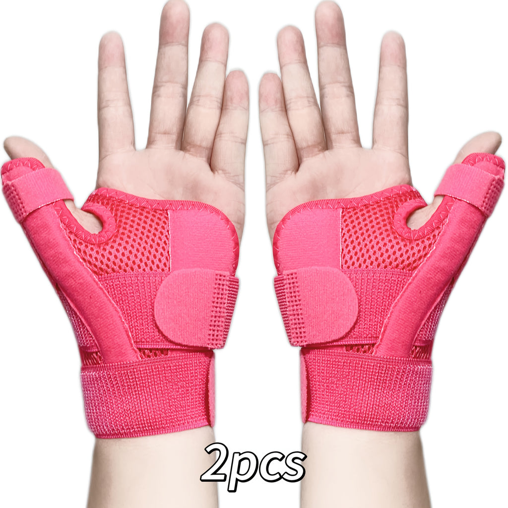 2pcs adjustable thumb wrist support braces breathable fabric