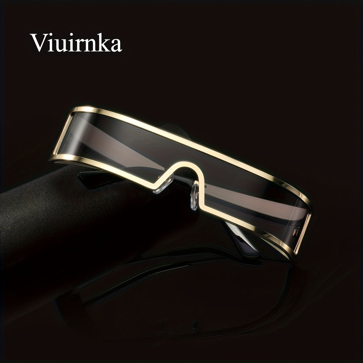 viuirnka mens fashion glasses cyberpunk metal wraparound