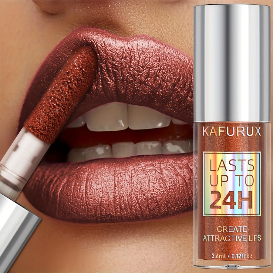natural shiny sparkle reddish brown lip glaze vibrant colors
