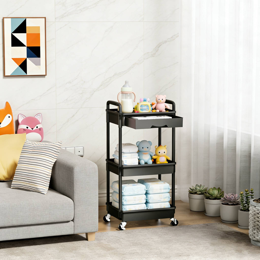 3 4   storage cart nursery space saving organizer