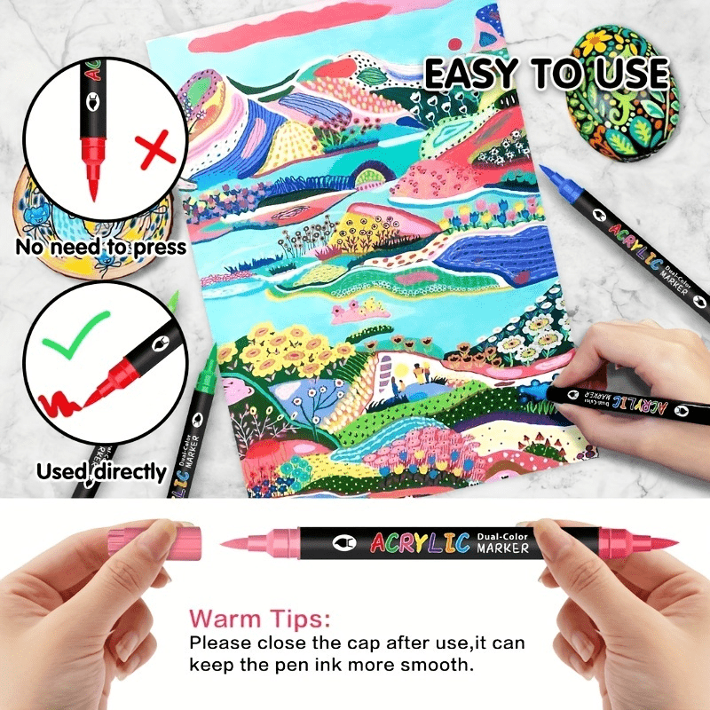24 48 72 144 240 colors dual tip acrylic marker set double