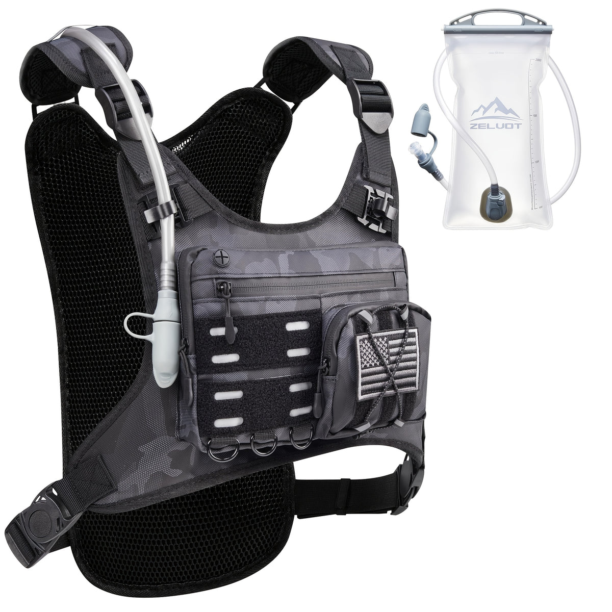 running vest 3l water bladder lightweight adjustable chest