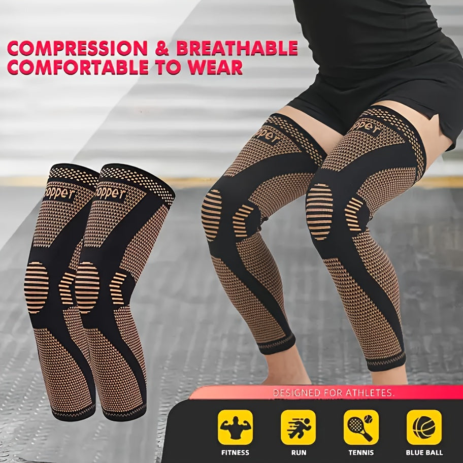 2 pack compression knee sleeves warm knee covers full leg