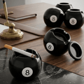8 ball ashtray cool billiards   round