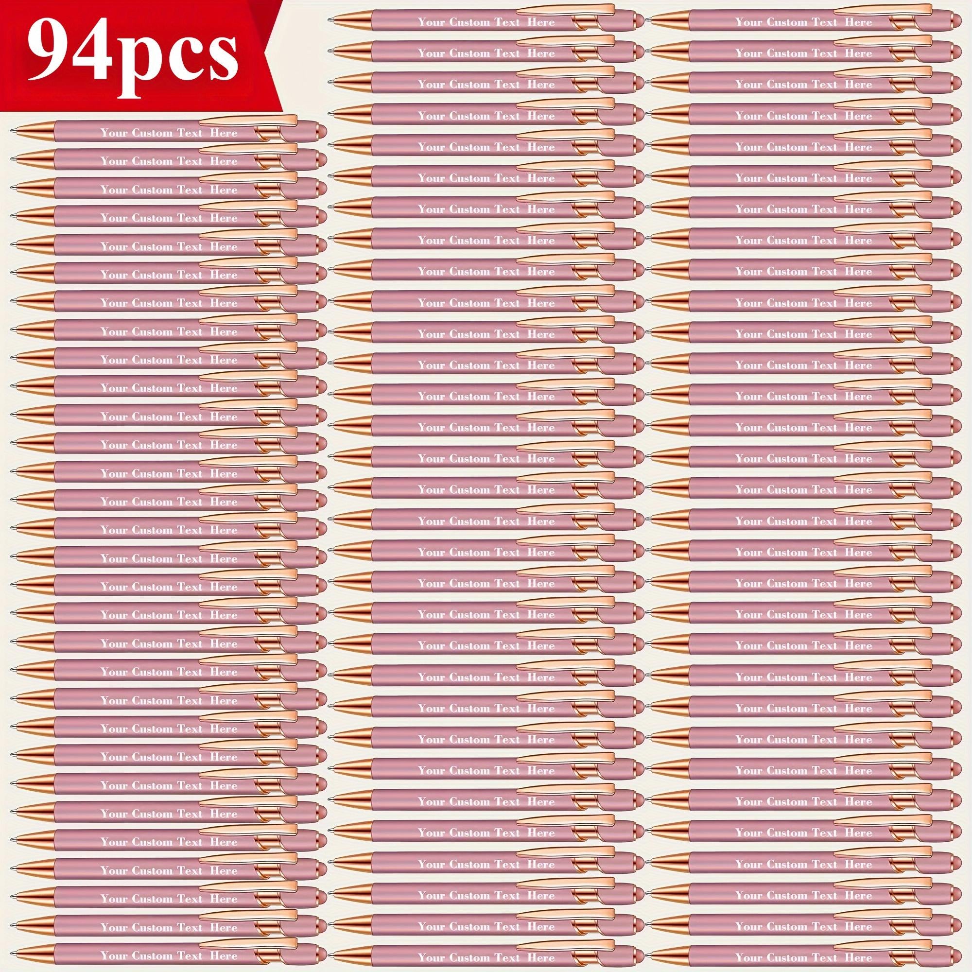 94pcs custom engraved ballpoint pens personalized names text