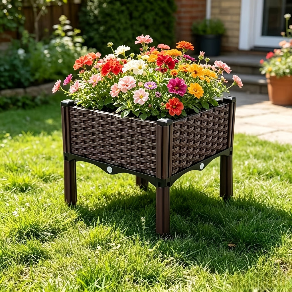 2 3pcs raised garden bed legs elevated plastic planter box