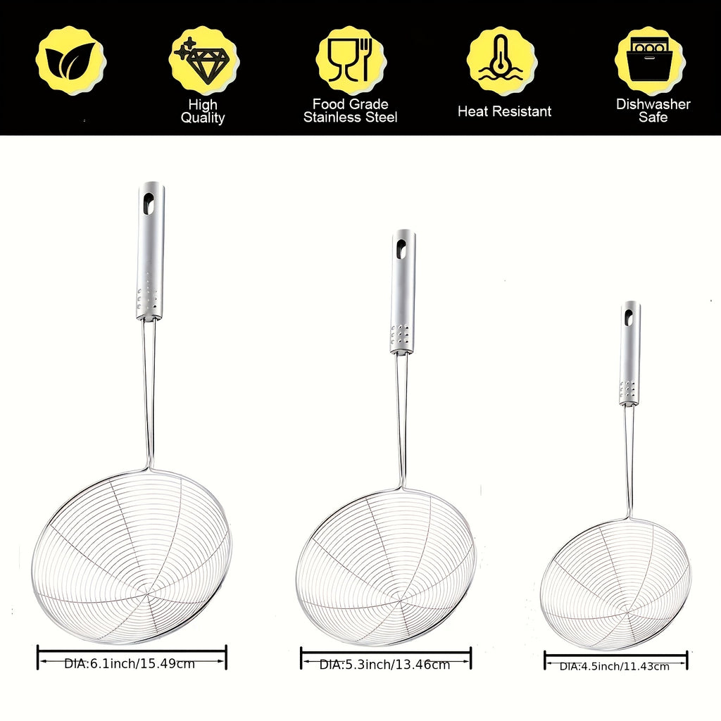 1 stainless steel   web design strainer spoon