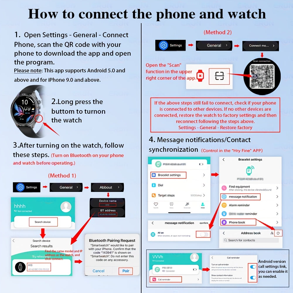 new smartwatch men women valentines day gift wireless
