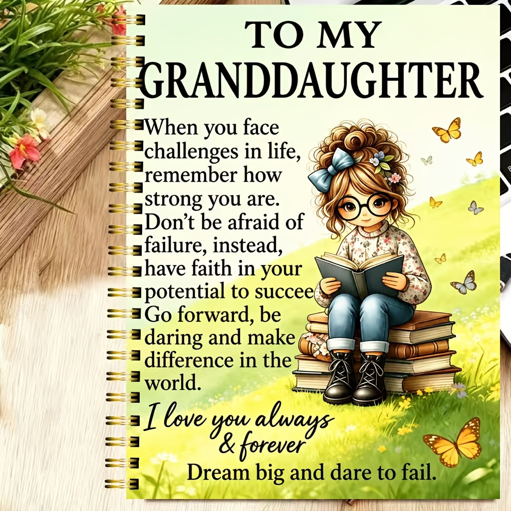 blank page notebook granddaughter spiral notebook elegant