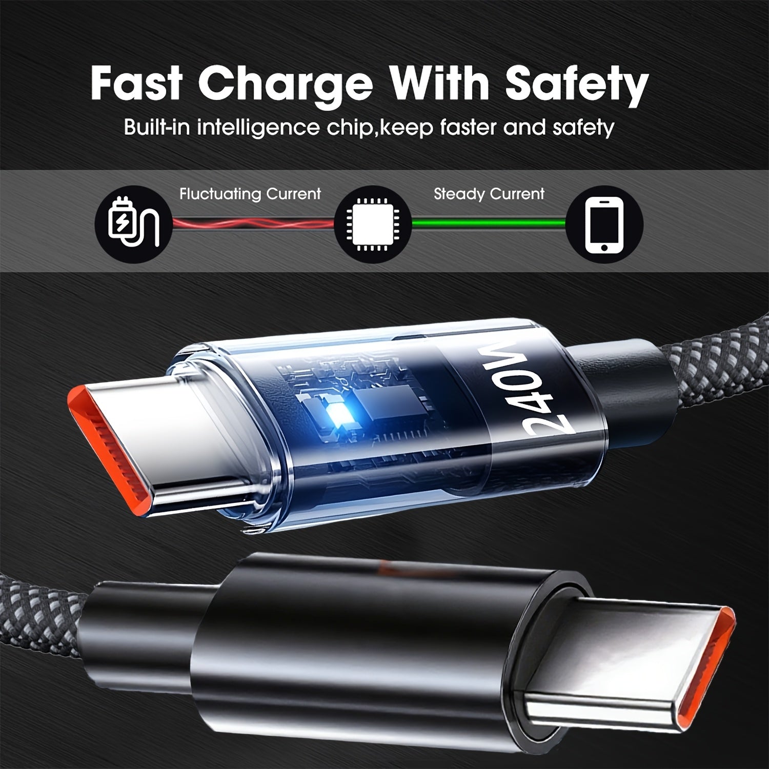 240w nylon usb type c super fast charging cable samsung