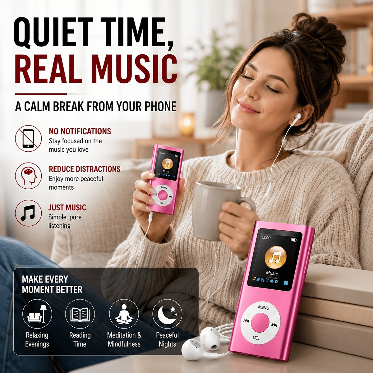 portable mp3 player stylish   a 1 8 inch lcd screen