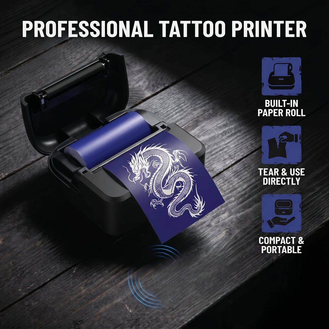 portable wireless mini thermal tattoo stencil printer