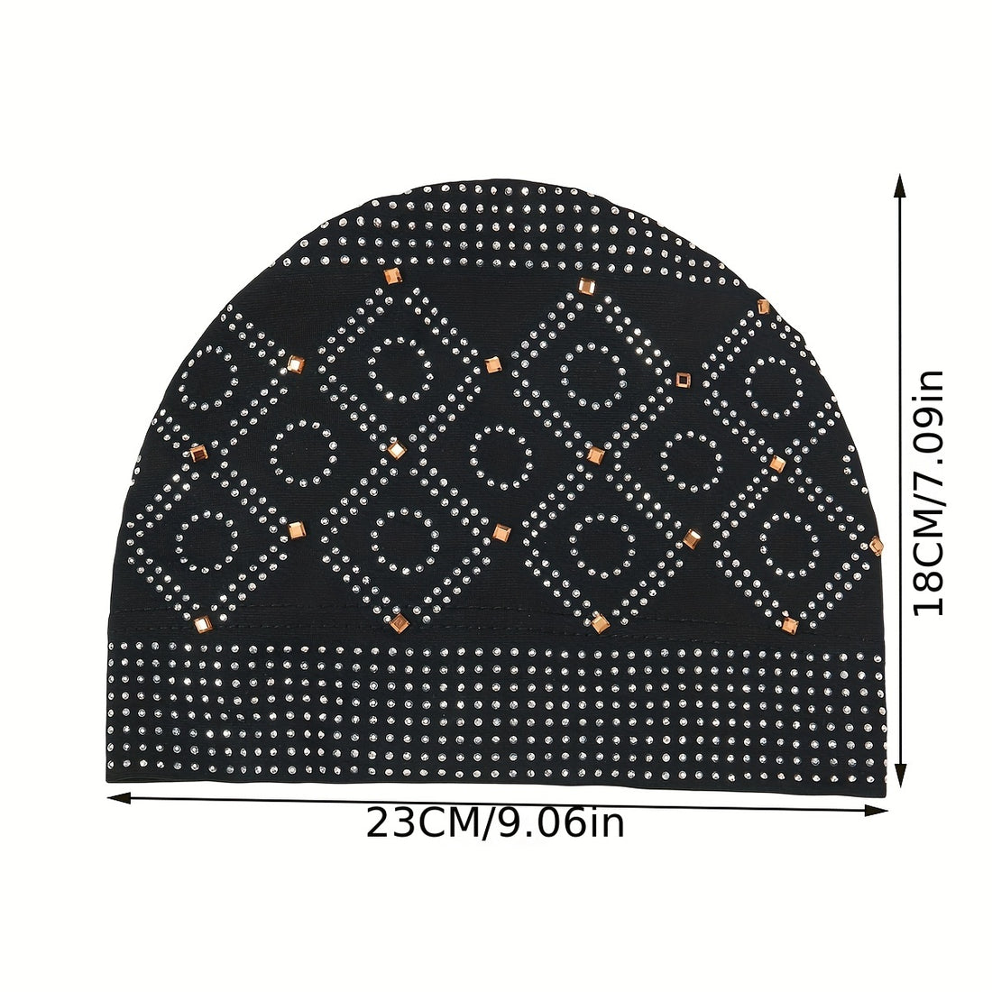 womens fashionable encrusted headscarf hat   hat