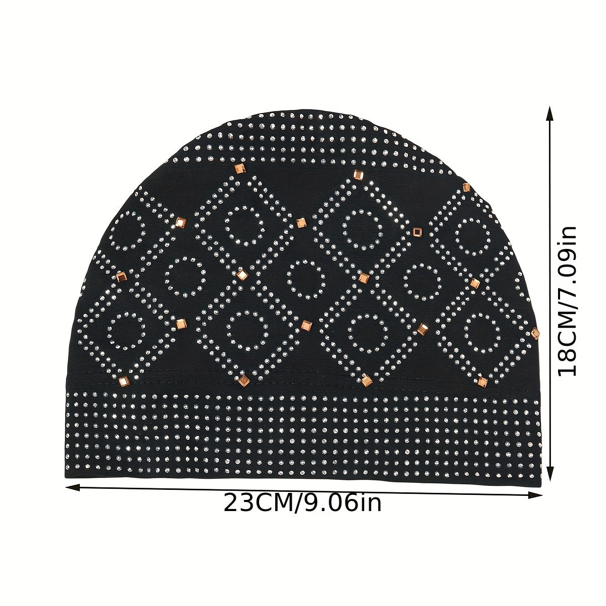 womens fashionable encrusted headscarf hat   hat