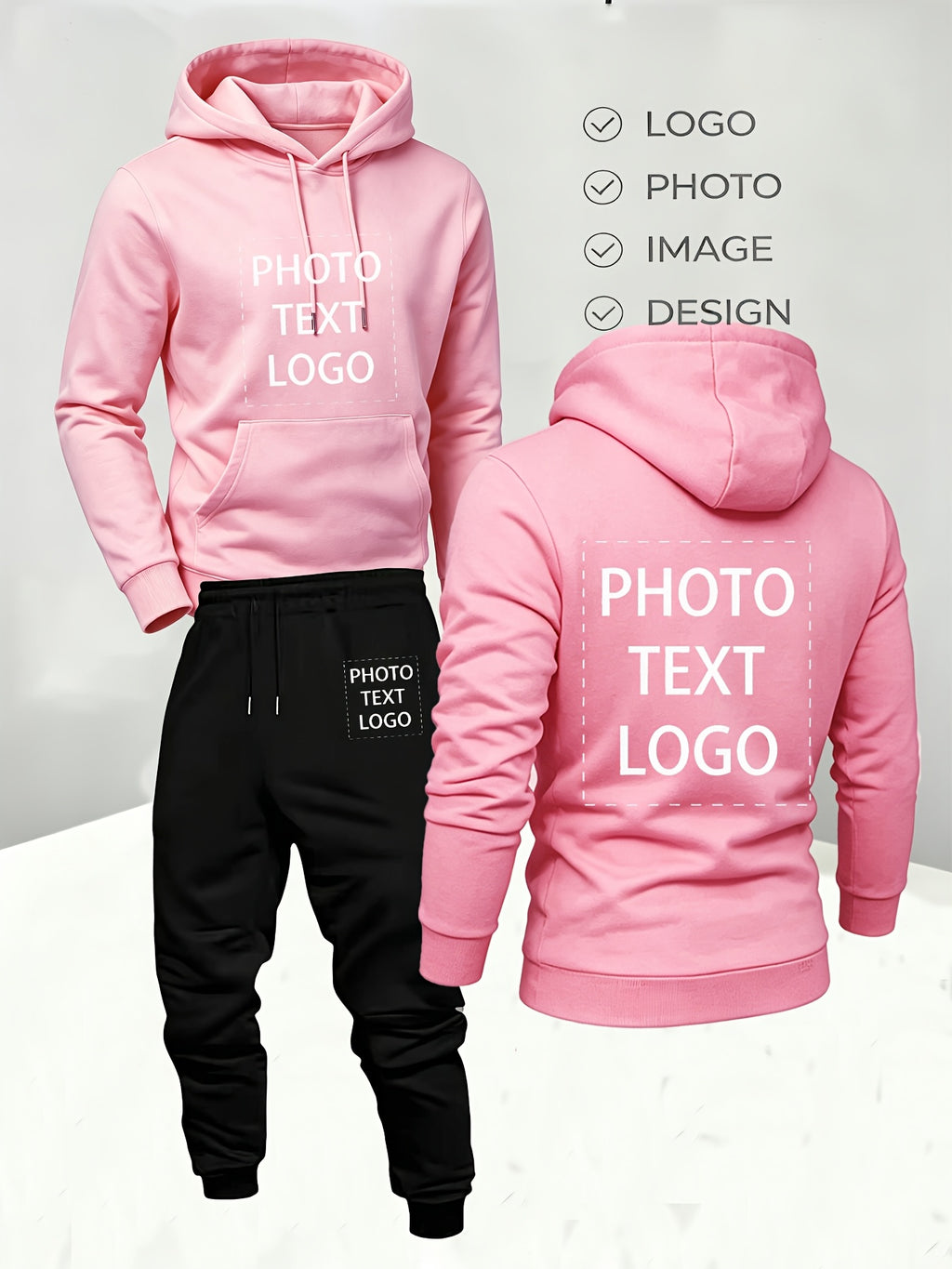 mens autumn winter hoodie tracksuit   sports pants set