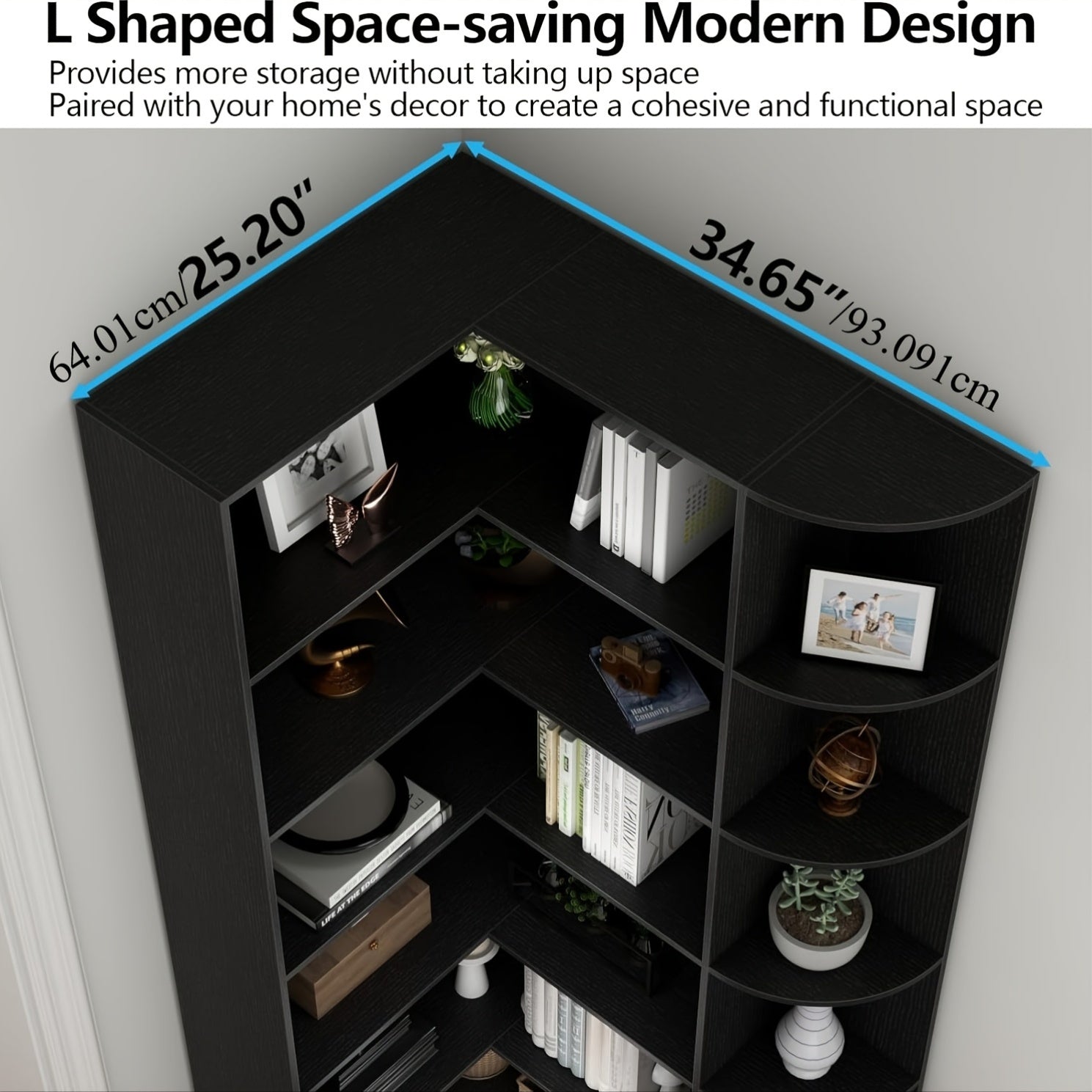 contemporary 71 inch tall bookshelf a   corner unit