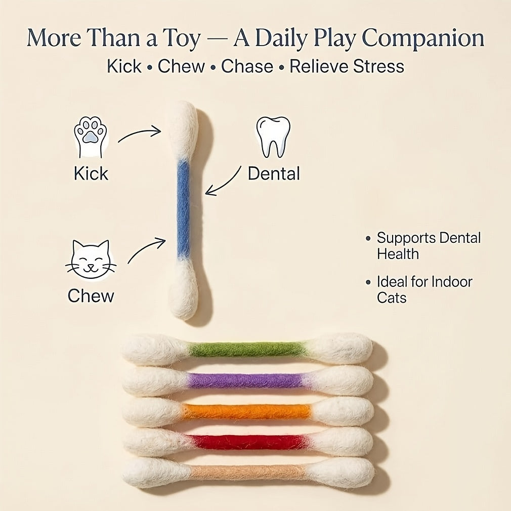 4pcs set large cat teaser wands in random colors swab shape