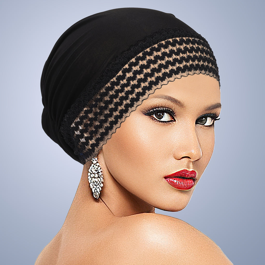 womens solid color turban   fashionable versatile base