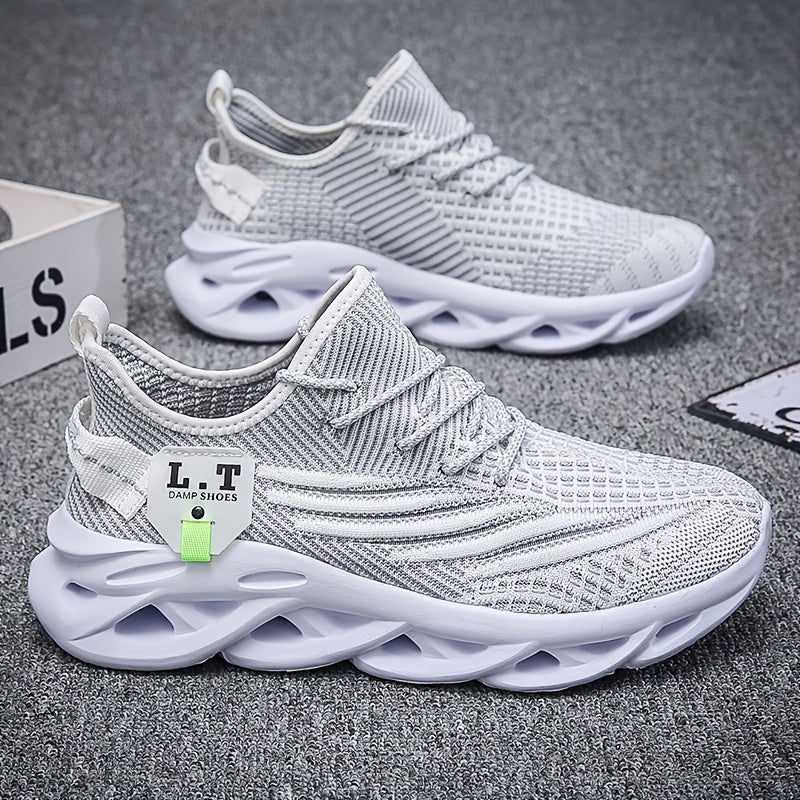 hdoxse mens outdoor knitted breathable running shoes shock
