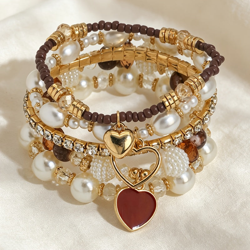5pcs bracelet   pearl handmade beading bohemian fashion