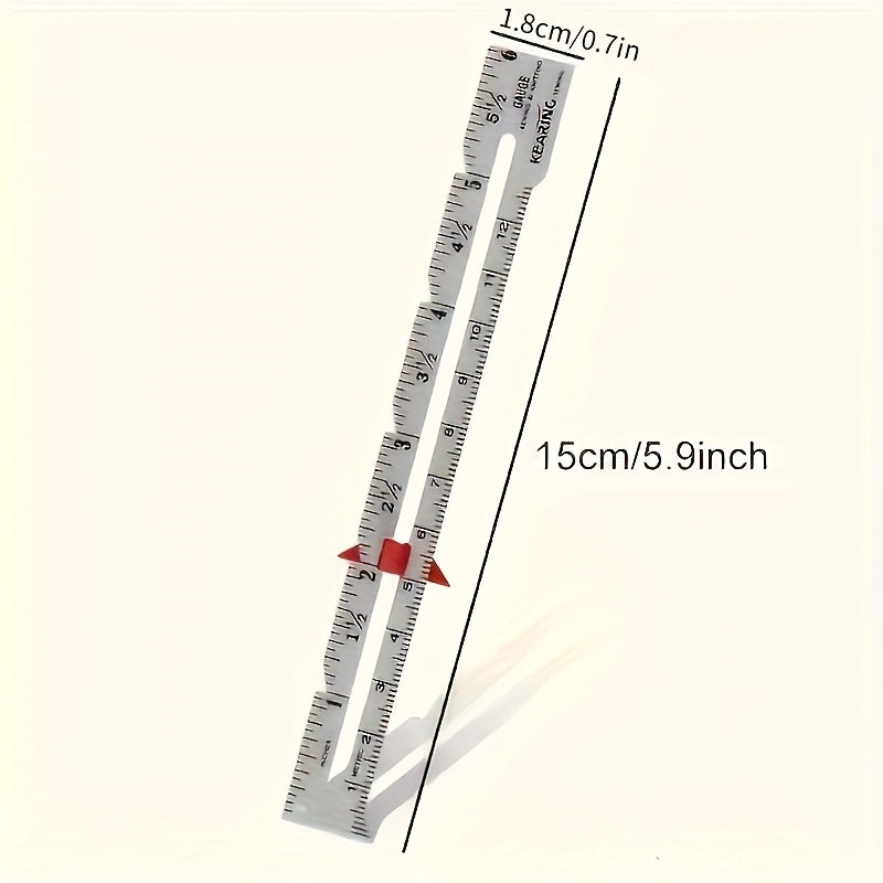 handmade   ruler metal edge measuring sewing tool