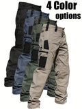 mens cargo pants multi functional pockets zipper closures