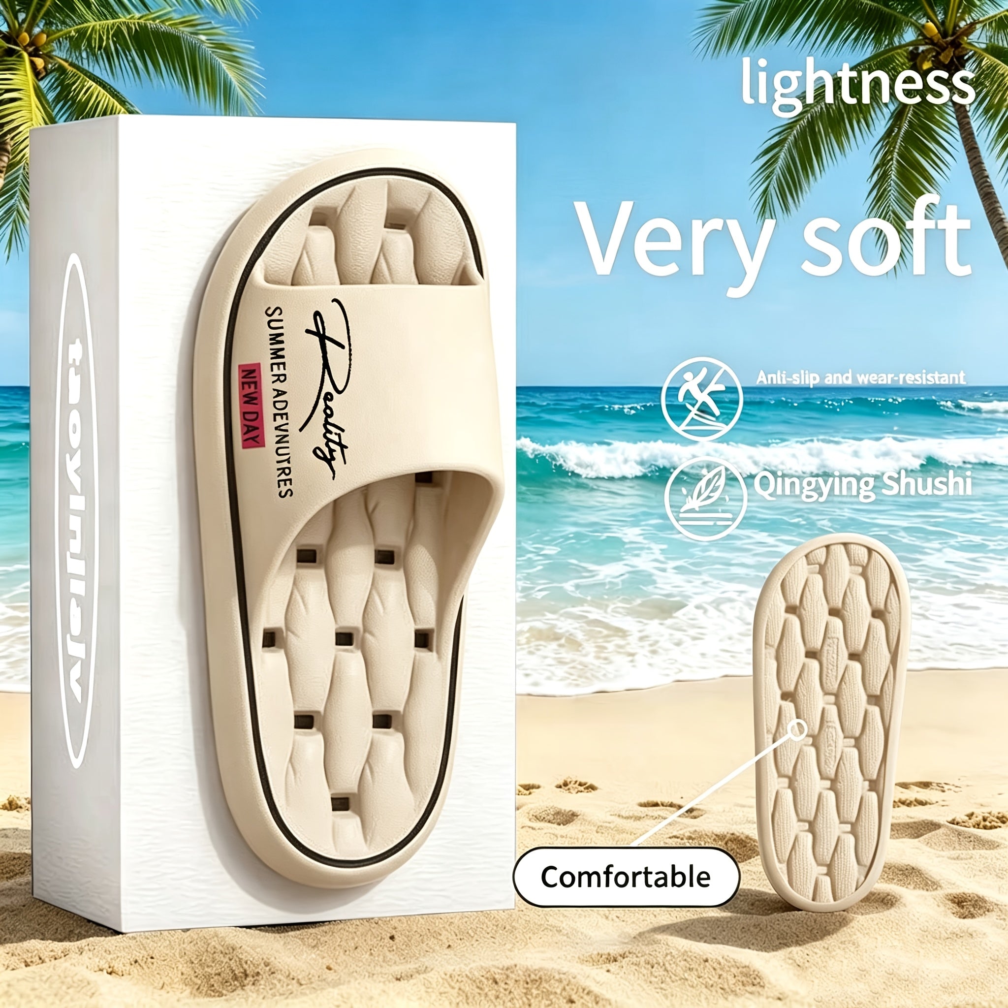 3 color unisex non slip slippers indoor outdoor thick sole