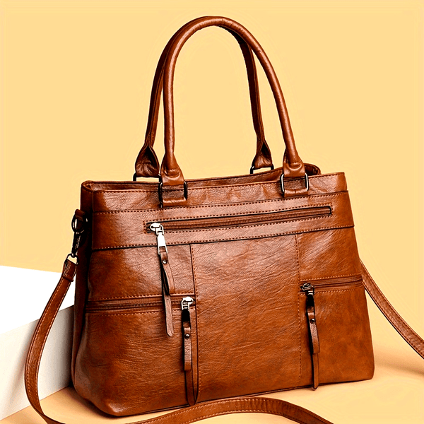 womens shoulder bag fashion solid color handbag multi layer