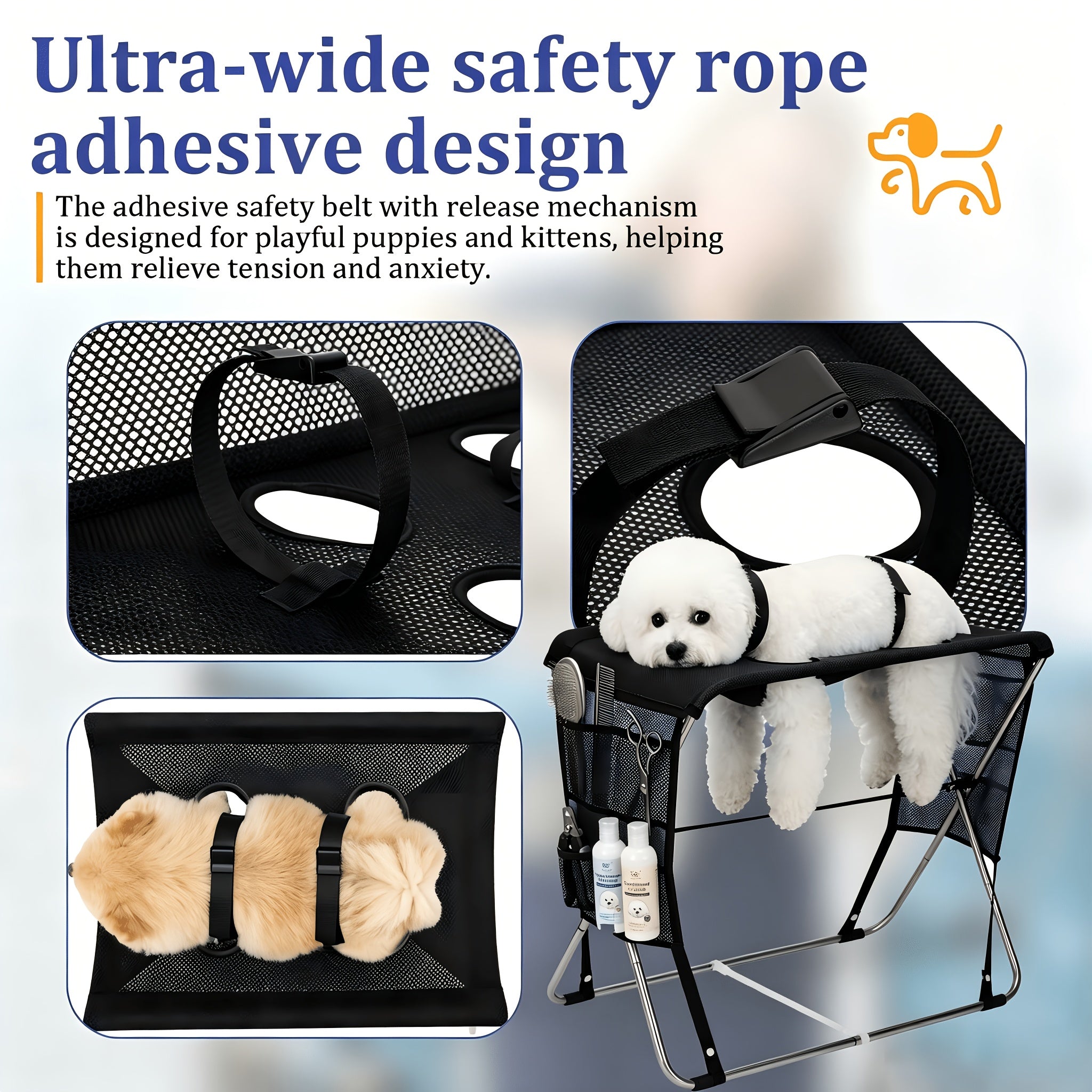 pet grooming hammock table small dogs cats foldable