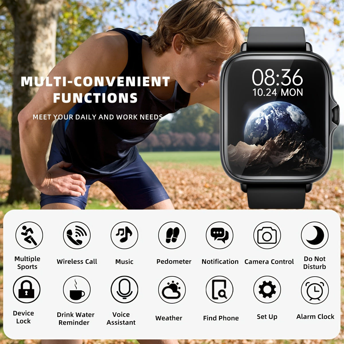 smart watch 1 83 full   display message answer