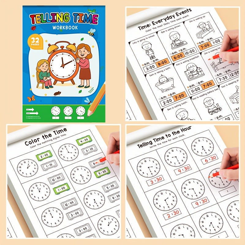 workbook children learn   time suitable homeschooling