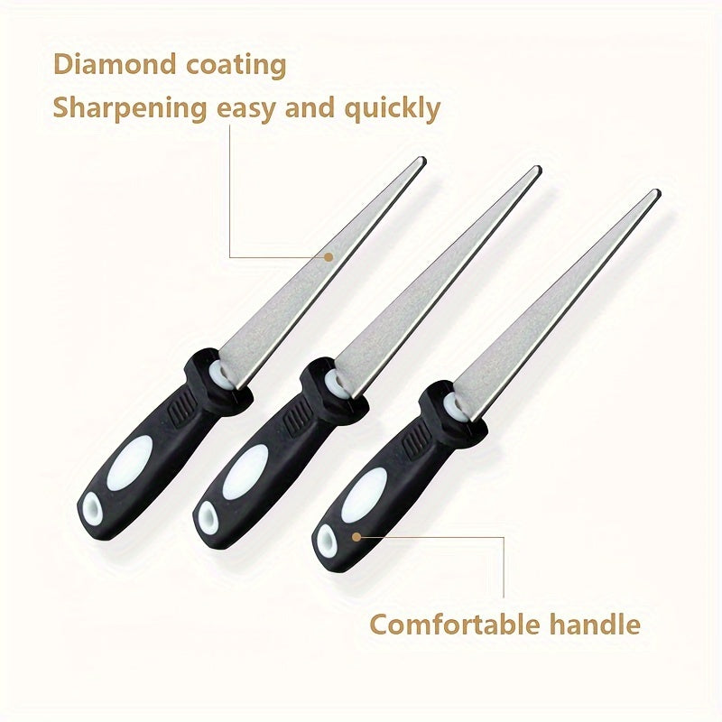 3pcs high quality diamond coated sharpening files suitable