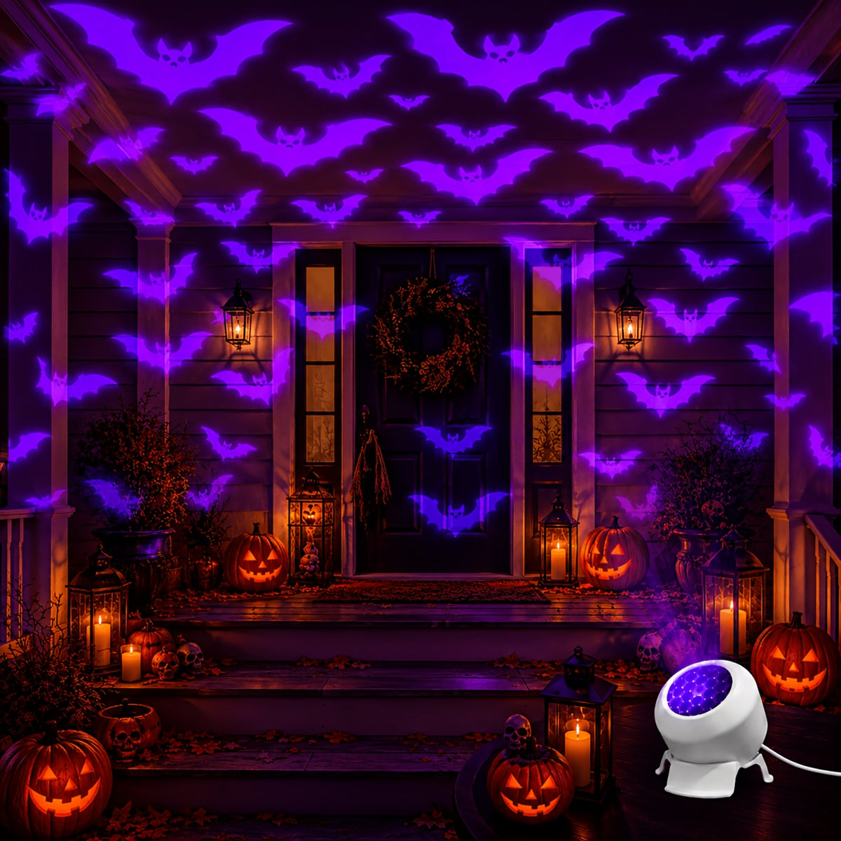 dynamic bat projector light usb powered 360 rotatable