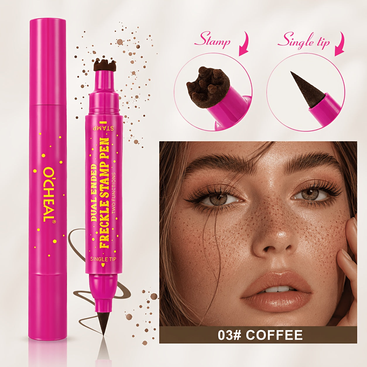 double headed freckle stamp eyeliner pen long lasting