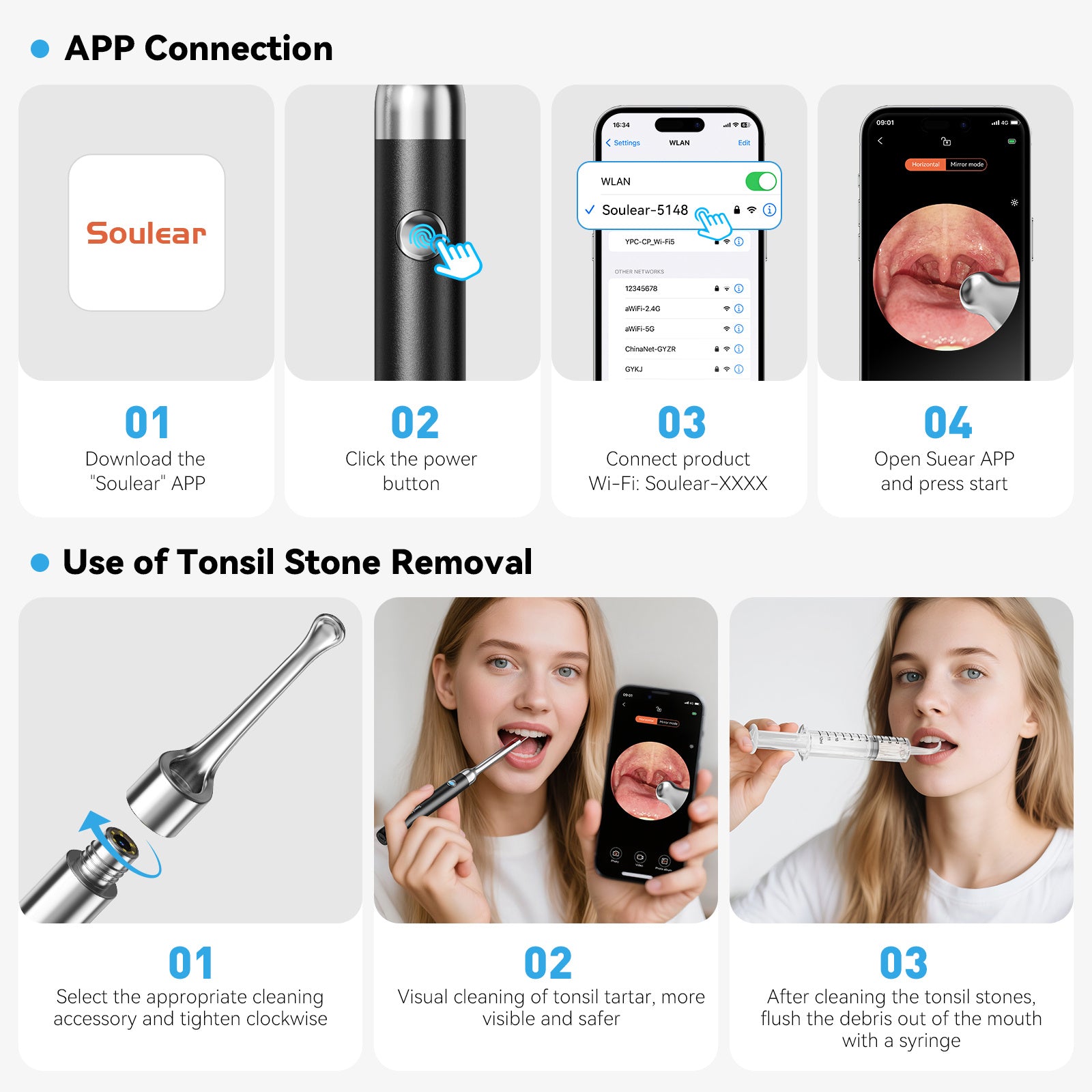 tonsil stone remover camera 1080p hd visual removal