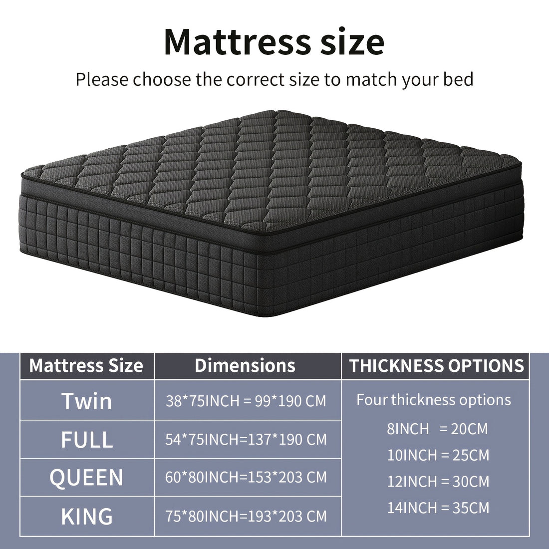 12 inch luxury   mattress individual