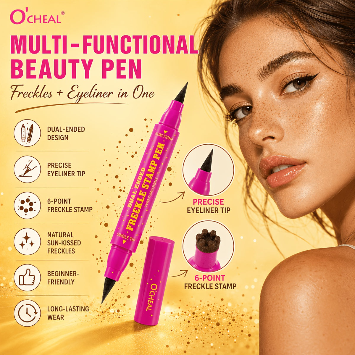 double headed freckle stamp eyeliner pen long lasting