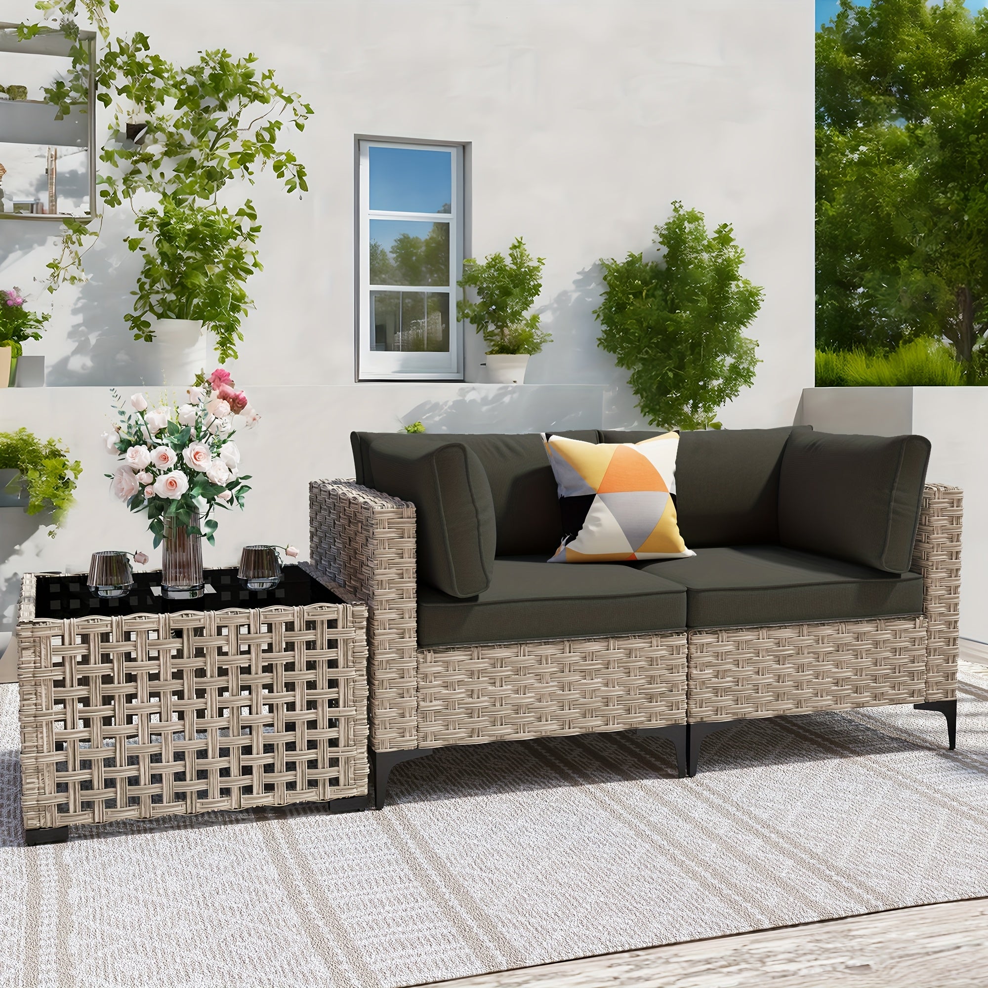 2 3 5 8 10pcs deep seat outdoor patio furniture set outside