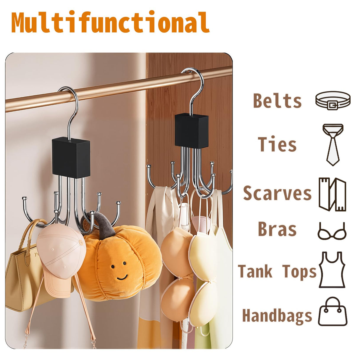 1pc vest style hanger bra hanger 360 rotatable hook holds 36