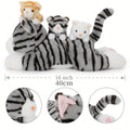 big cat plush toy 40cm mother 3 cute baby kittens