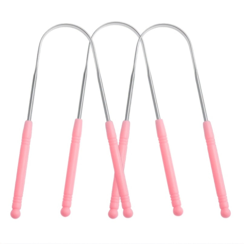 3 6 pack tongue scrapers stainless steel tongue cleaners