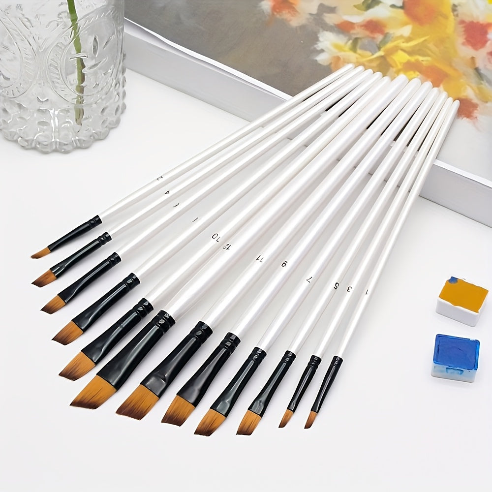 12pcs   brush set premium nylon bristles