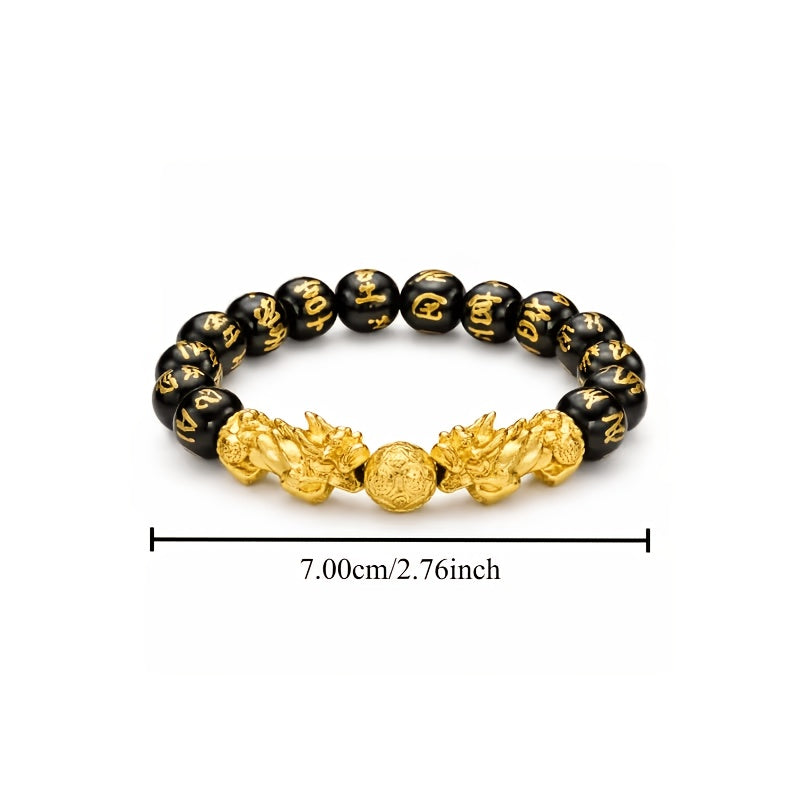 shui obsidian double pixiu bracelet