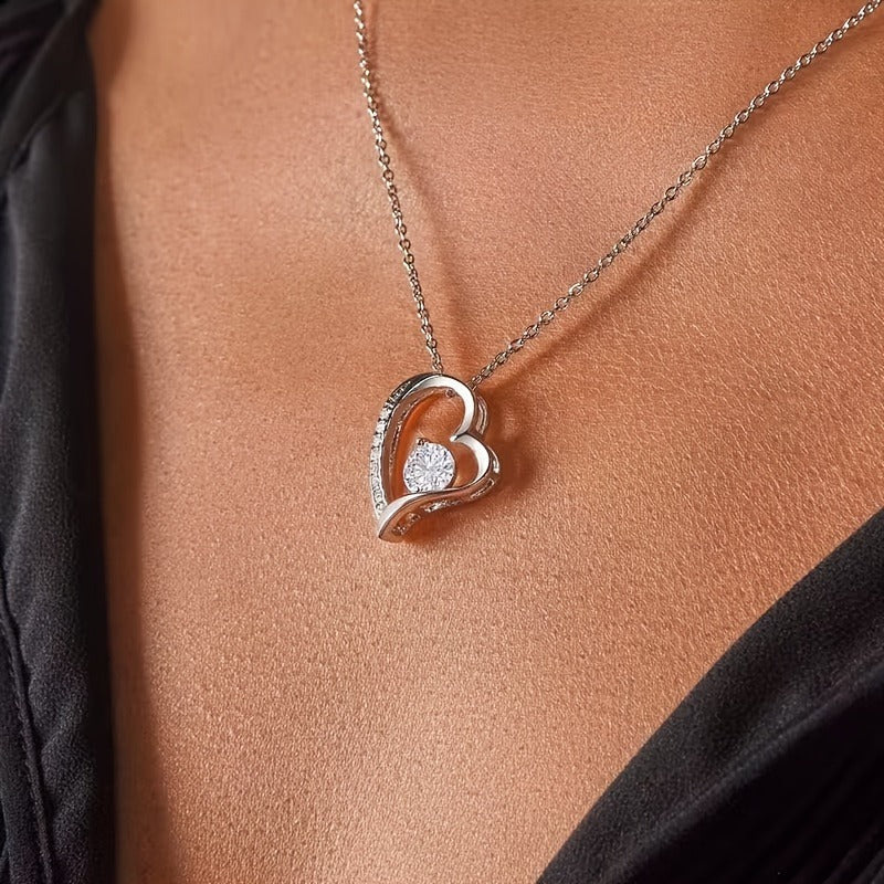elegant heart shaped necklace