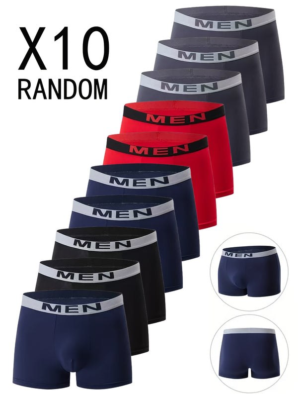 random 10 pcs assorted men     color boxer briefs