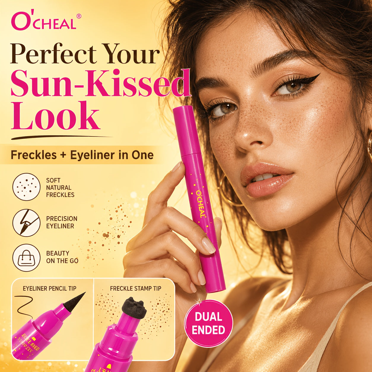 double headed freckle stamp eyeliner pen long lasting