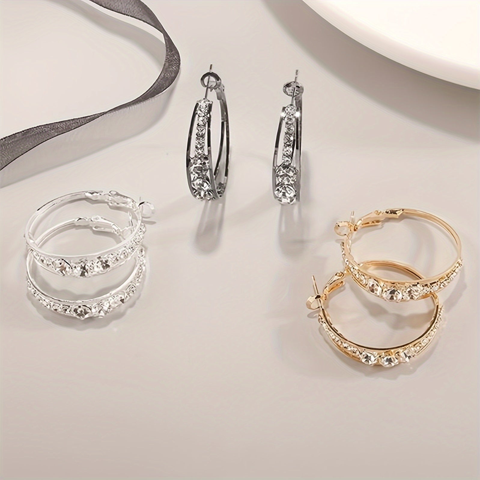 elegant hollow round womens earrings minimalist fashionable
